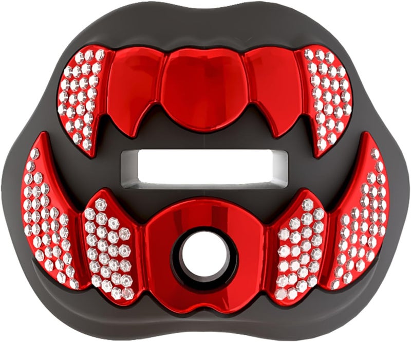 LeCool Football Mouth Guard with Connected Strap- 3D Beast Chrome Adult and Youth Mouth Guard-Mouth Piece for Sports for Maximum Air Flow and Teeth Protection - Image 1